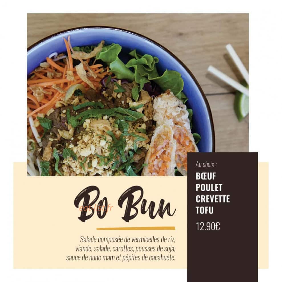 Carte et menu de Viet Street Food à Balmont — Le bo bun