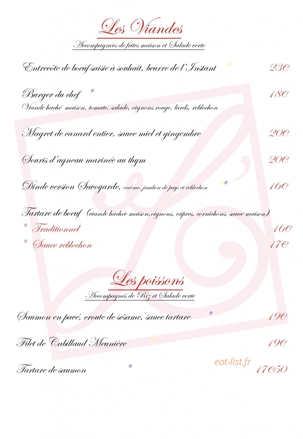 L'instant — carte page 2