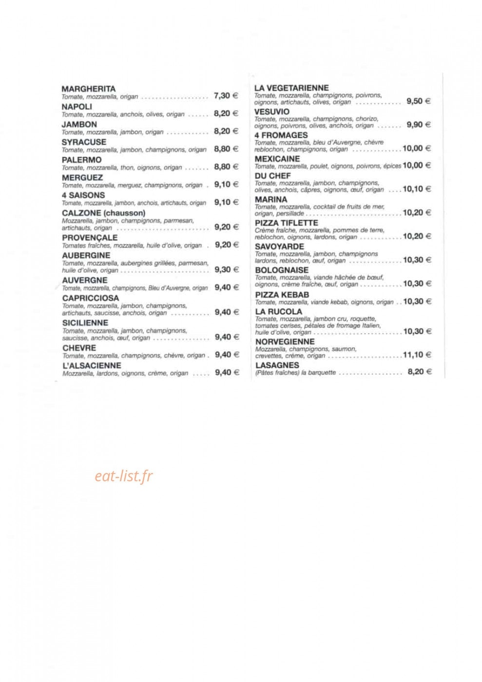 Pizza Giovanni — carte page 1