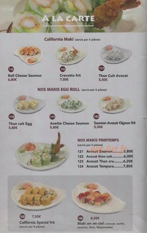 Sushi Kyo — carte page 3