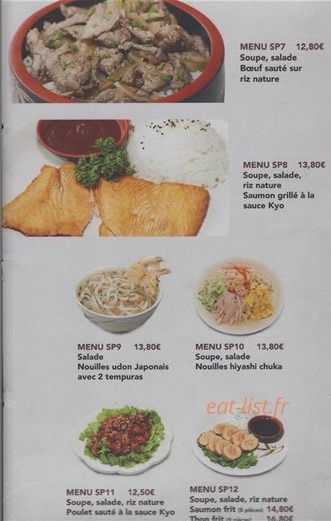 Sushi Kyo — carte page 13