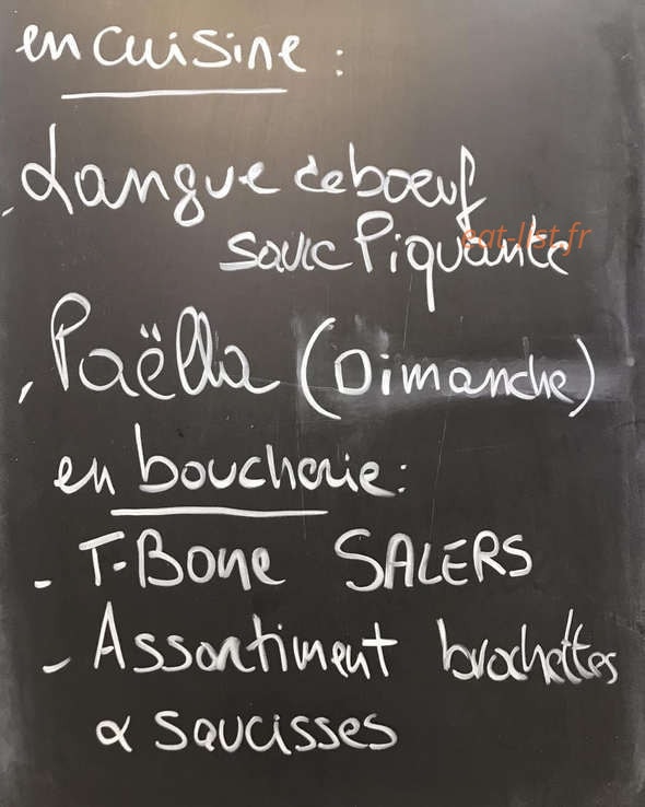 Au Petit Traiteur — carte page 1
