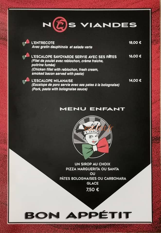 Chez Lino — carte page 6