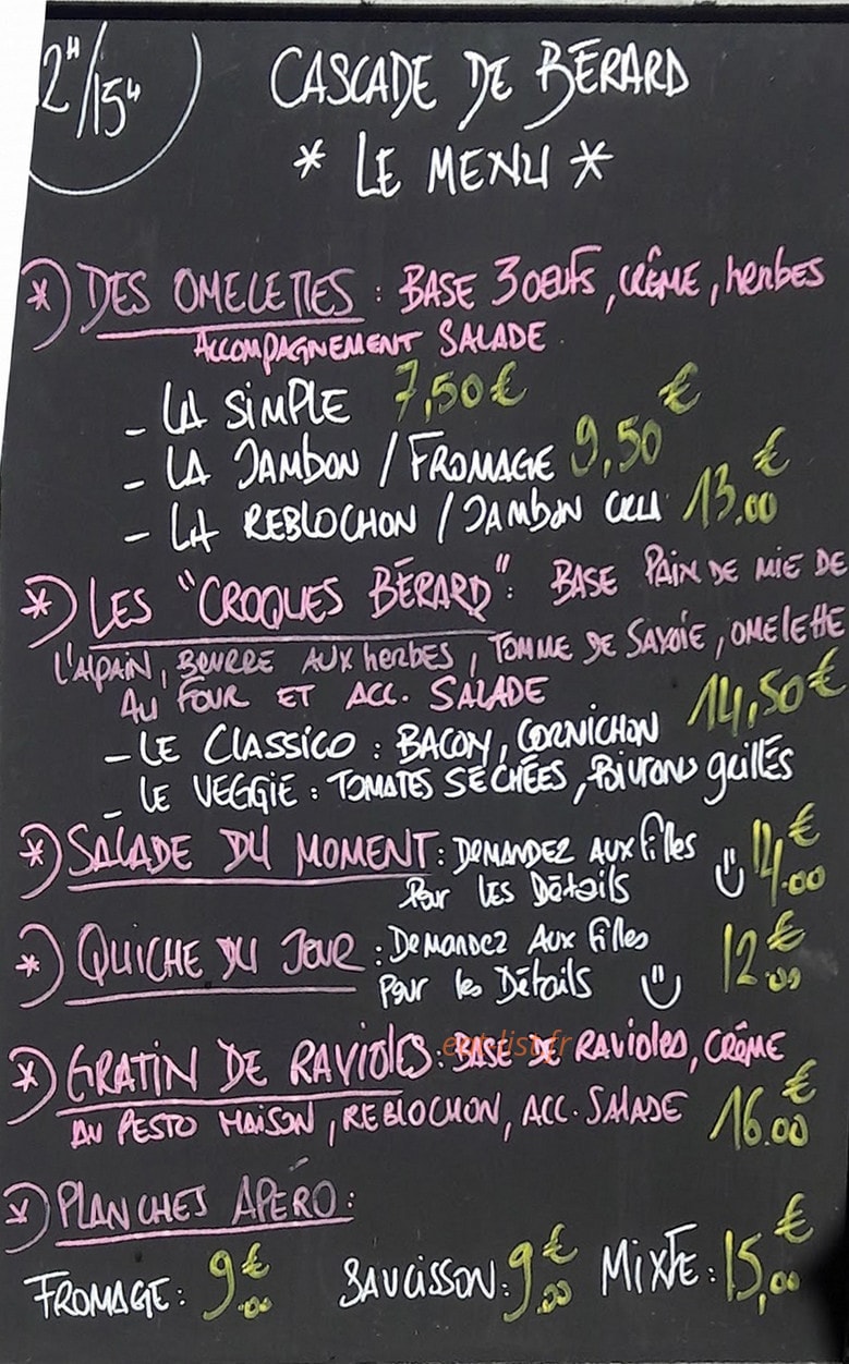 Cascade de Berard — carte page 2