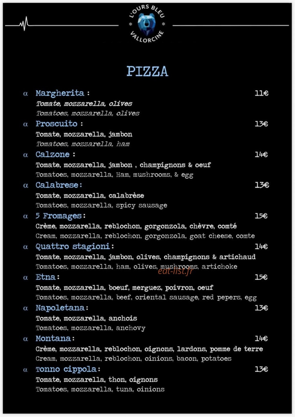 L'ours Bleu — carte page 2