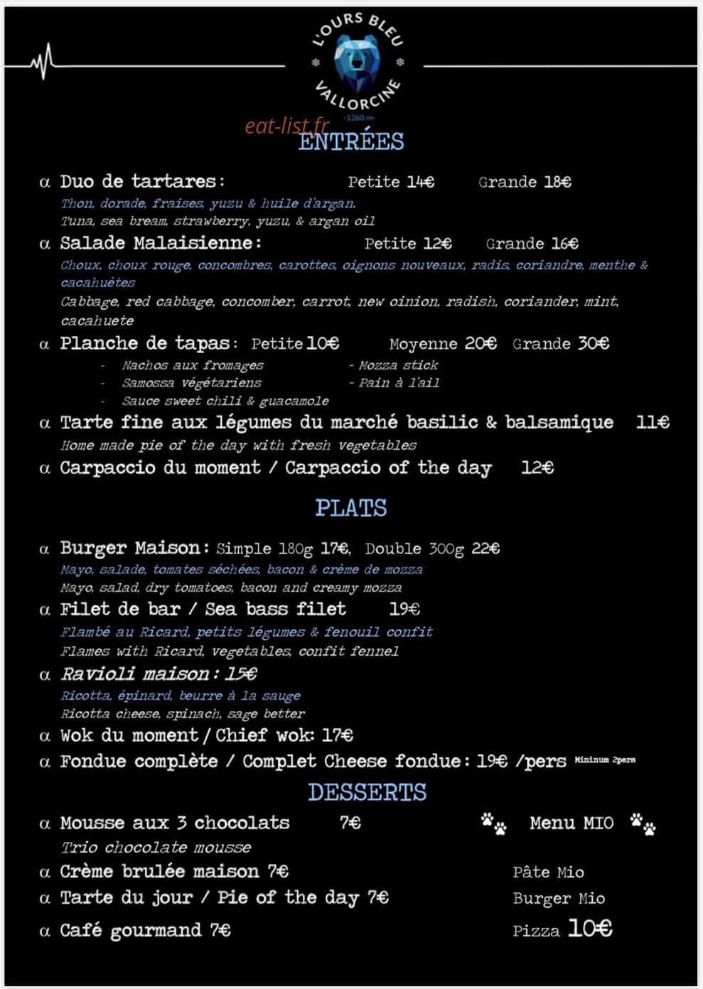 L'ours Bleu — carte page 1