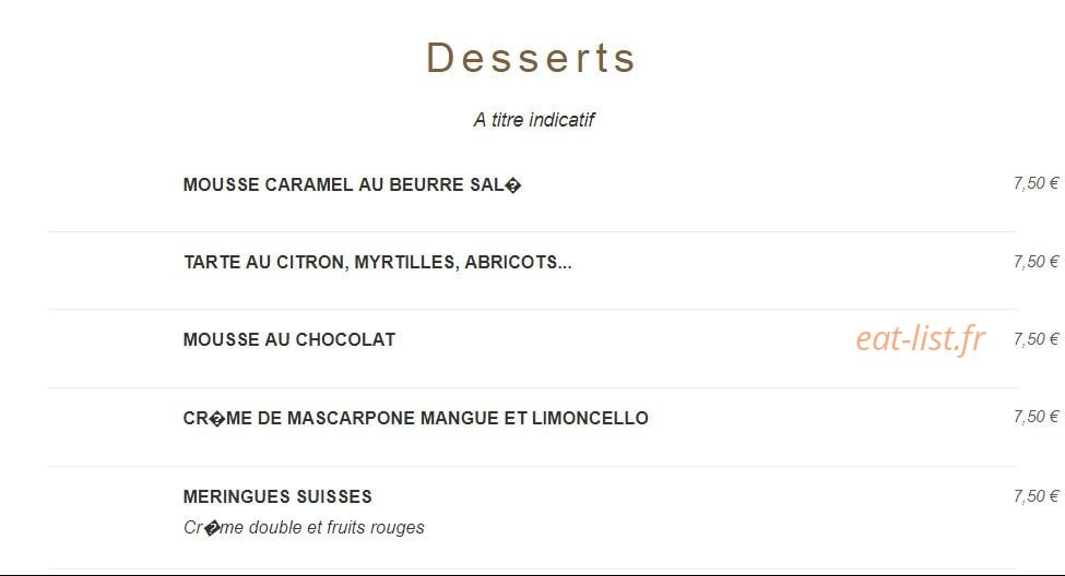 Le Cafe Comptoir, Vallorcine — carte page 3