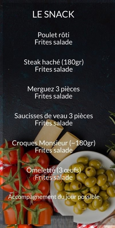 Bar Le Saint Roch — carte page 1