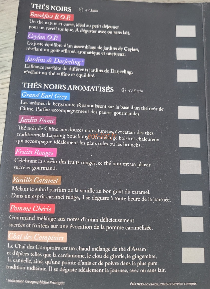 Brasserie de Savoie — carte page 1