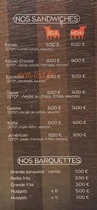 Chez Atilla — carte page 2