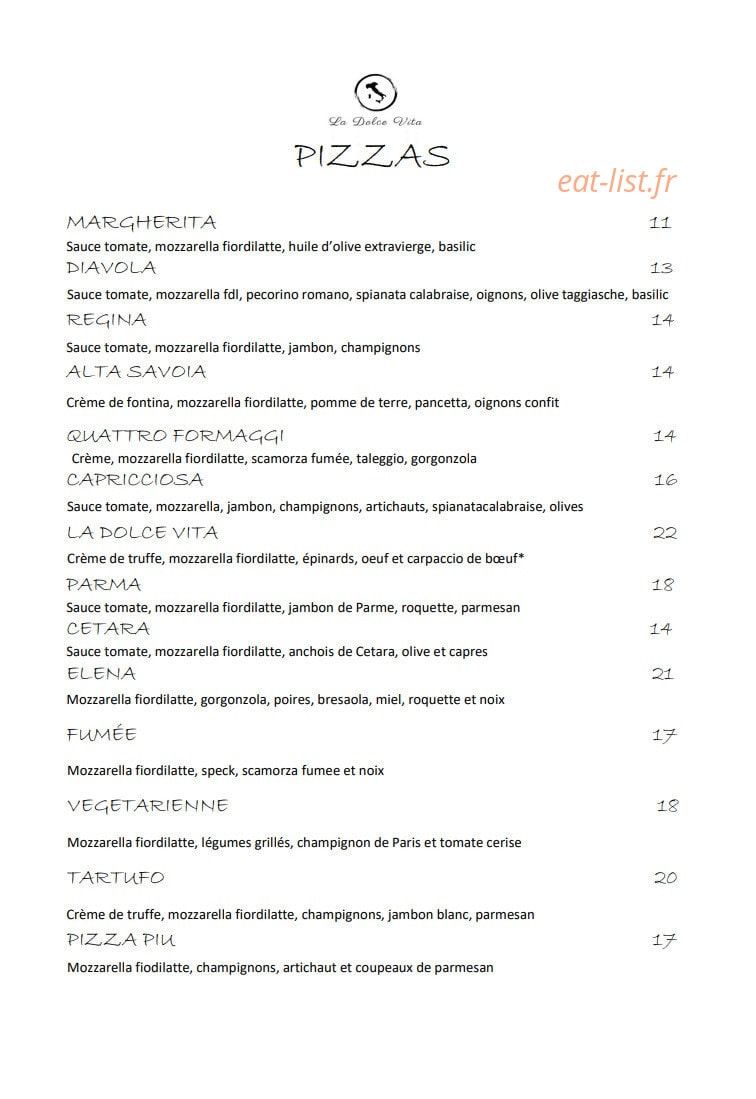 La Dolce Vita — carte page 3