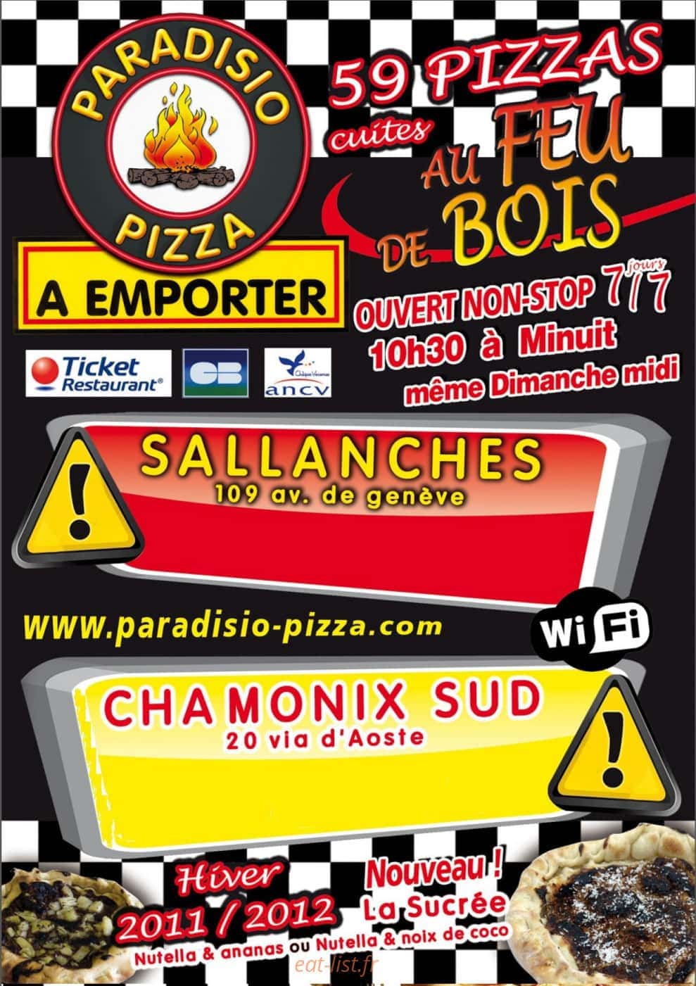 Paradisio Pizza — carte page 1