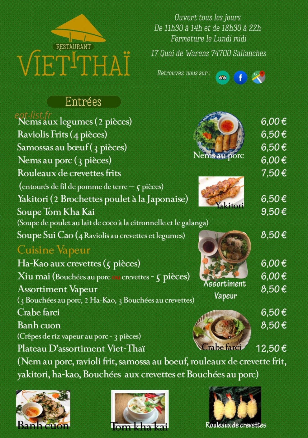 Viet-Thaï Resto — carte page 7