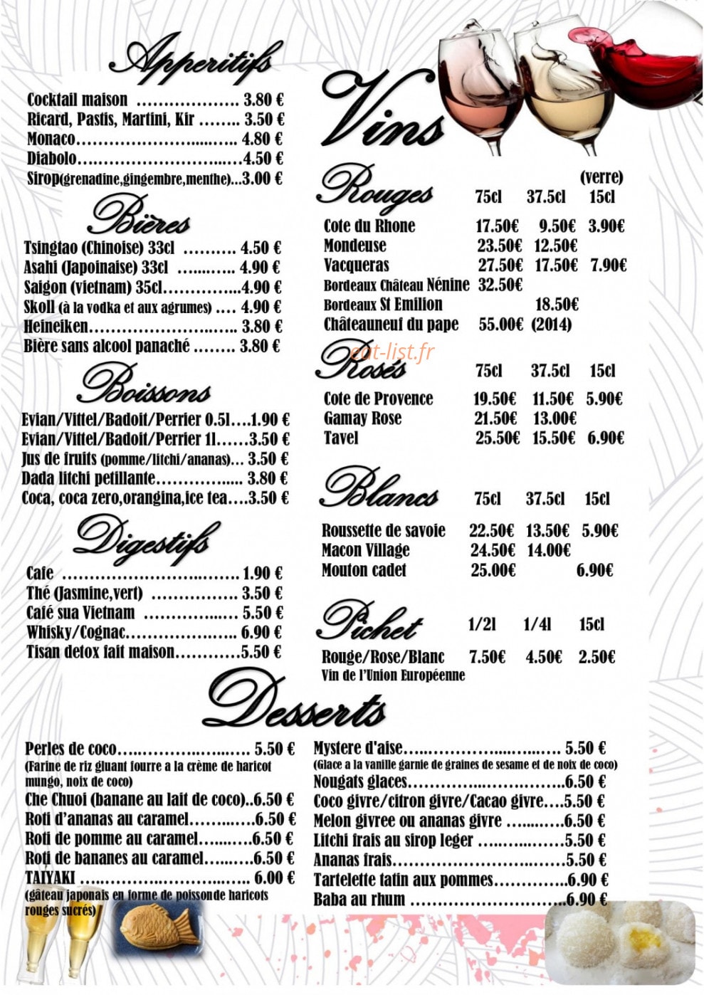 Viet-Thaï Resto — carte page 6
