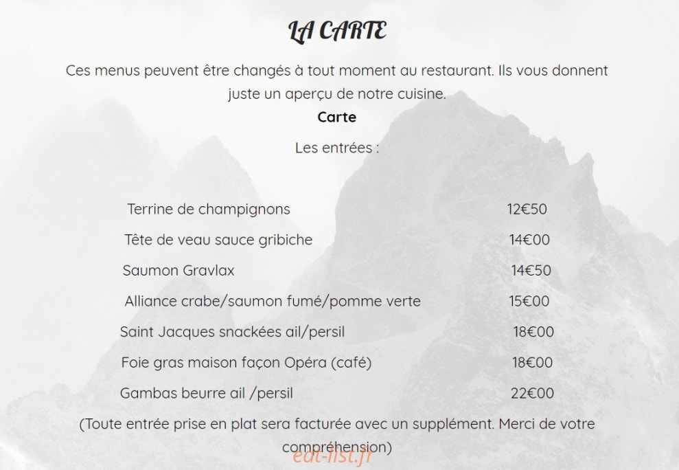 L'auberge d'Arenthon Chez Lisa — carte page 4