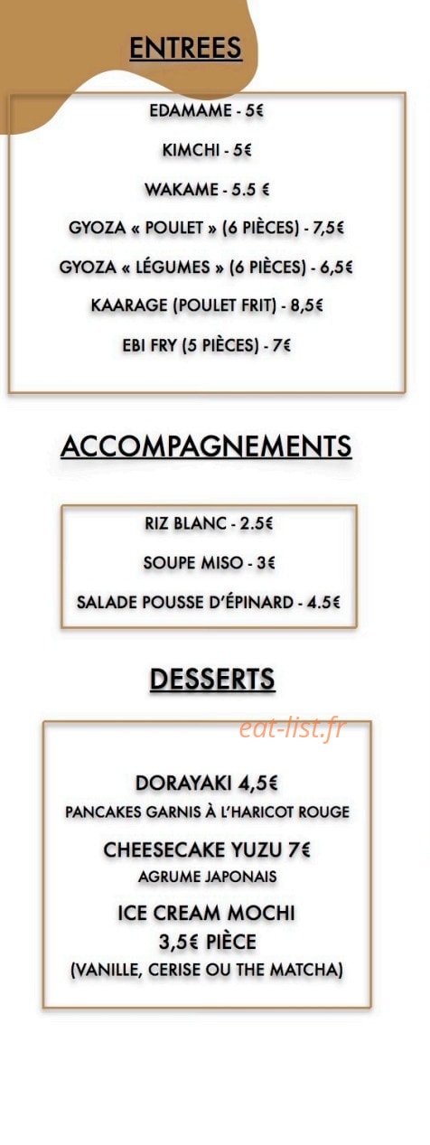 Bistro Tokyo — carte page 3