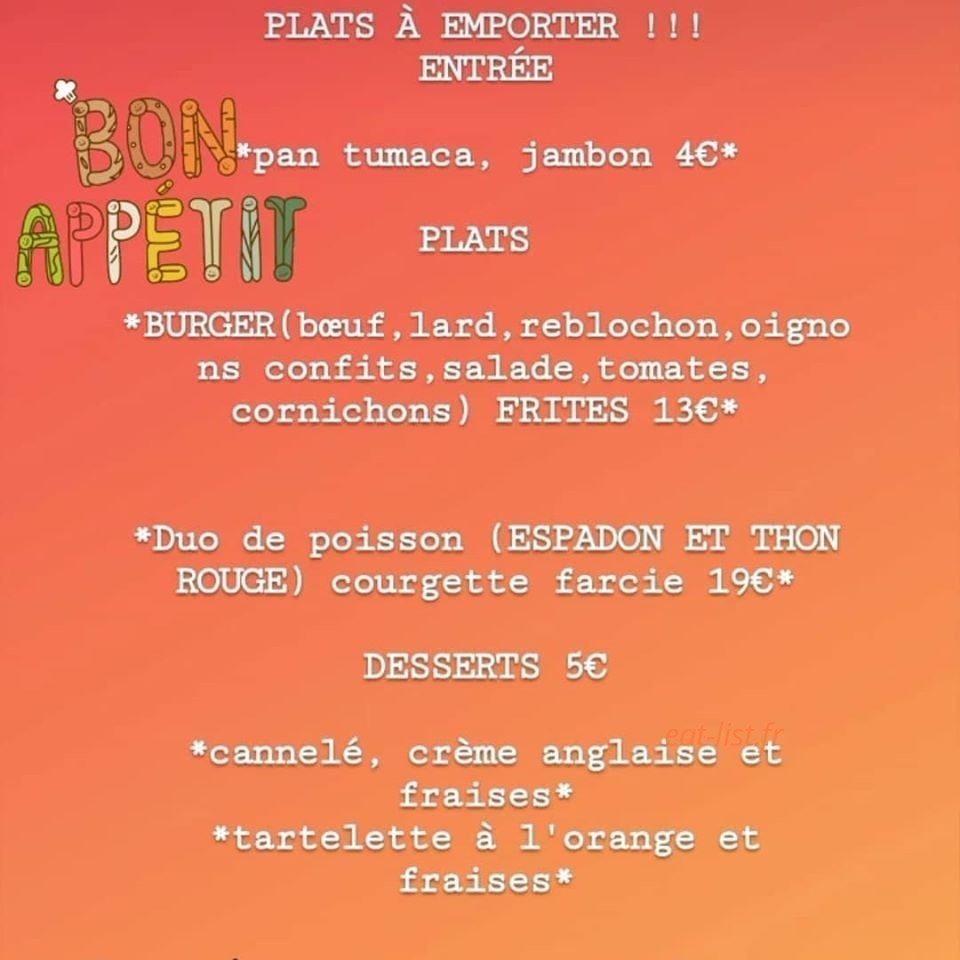 Le Gavroche — carte page 1