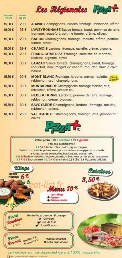 Pizza plus — carte page 3