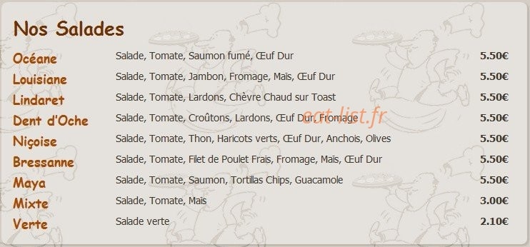 Bella Pizza — carte page 7