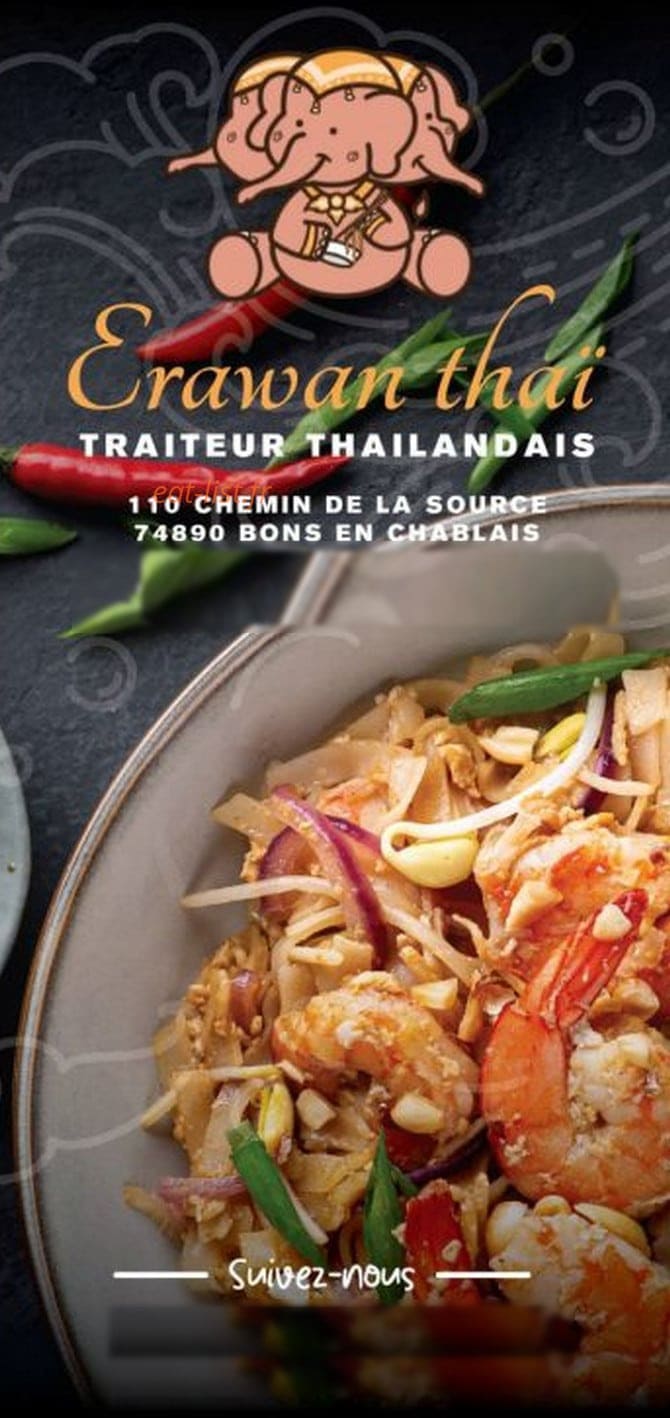 Erawan Thai — carte page 1