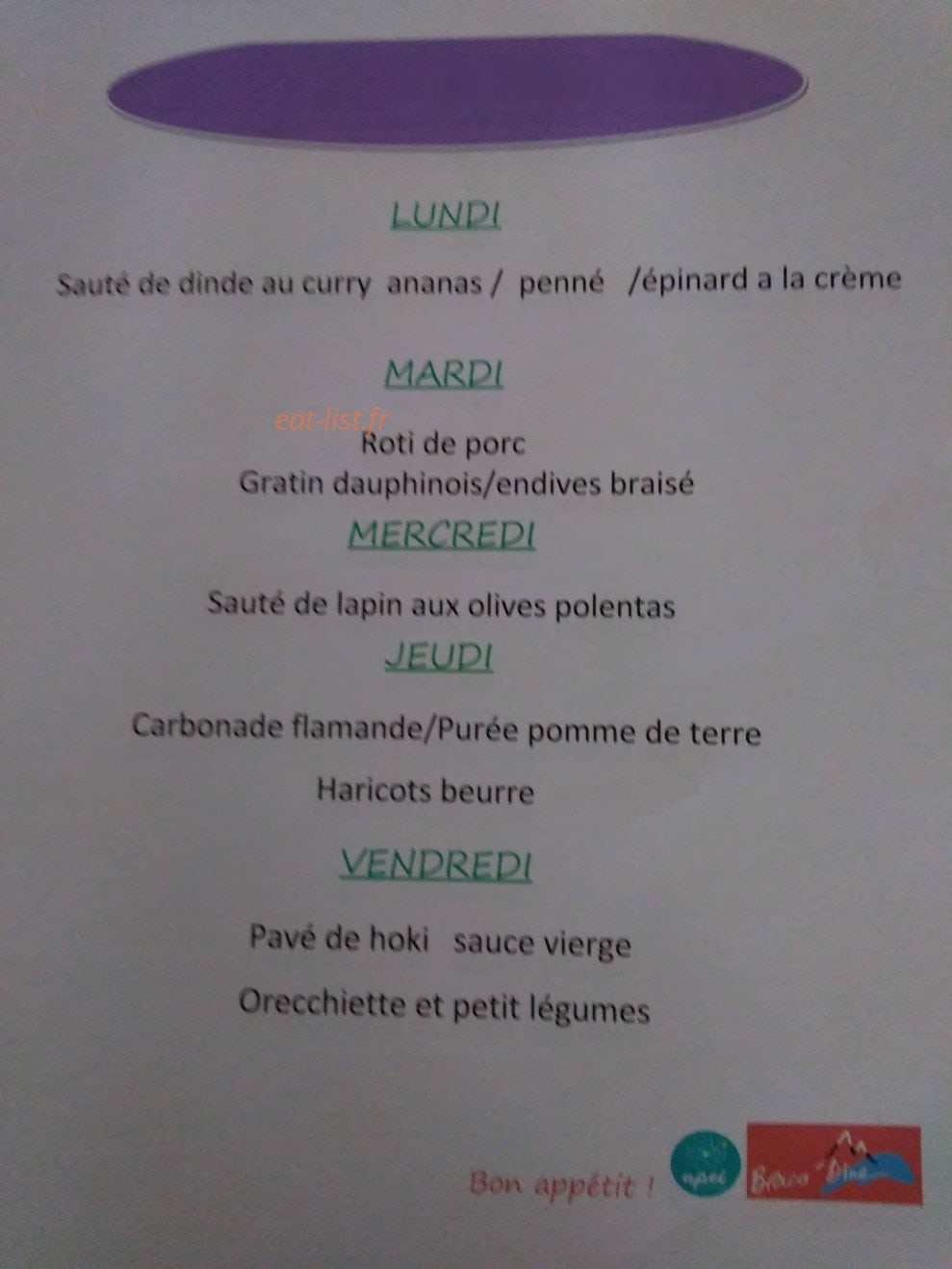 La Braco'dîne à Bons En Chablais menu et photos