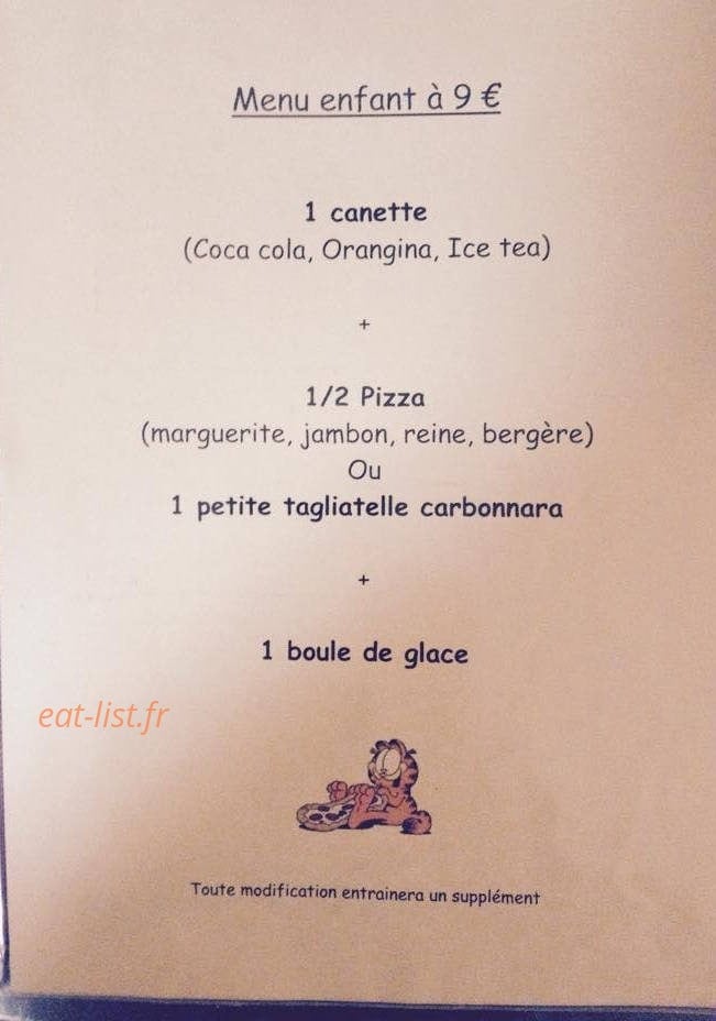 Carte et menu de Le Chablaisien "Chez Tonio" à Bons en Chablais — Menu enfant