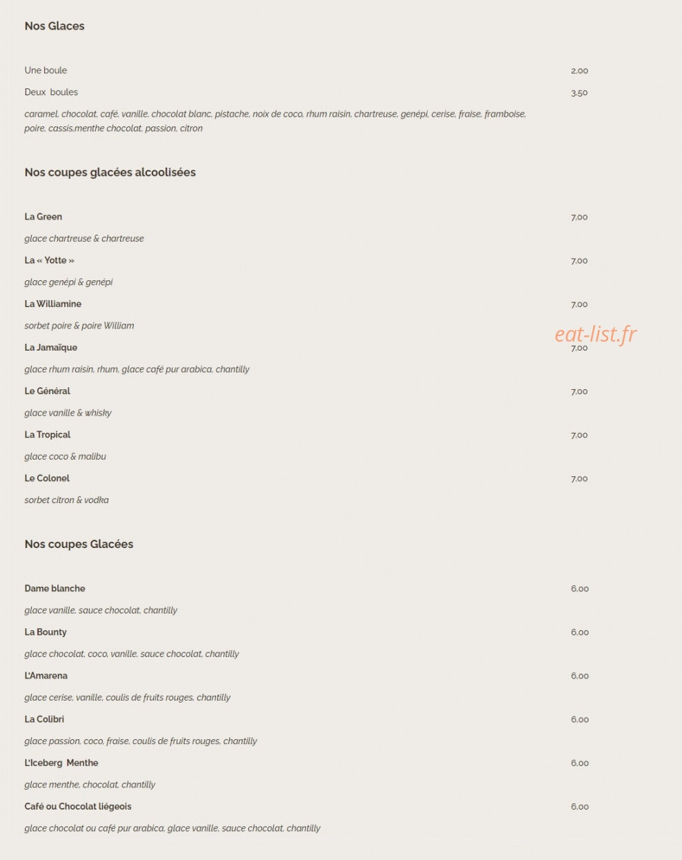Le Colibri — carte page 5