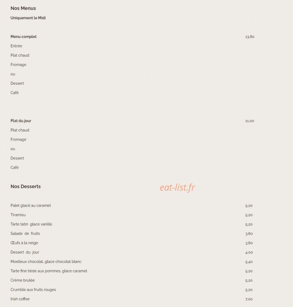 Le Colibri — carte page 4
