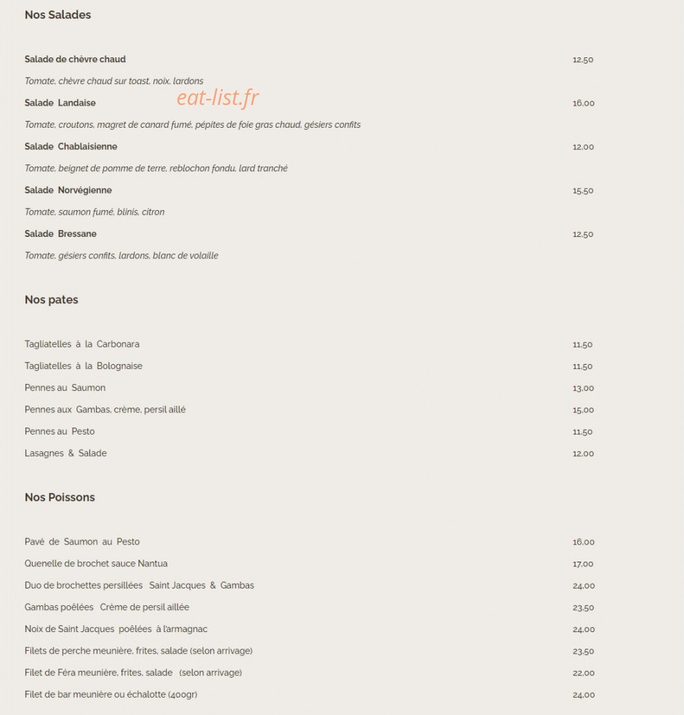 Le Colibri — carte page 2