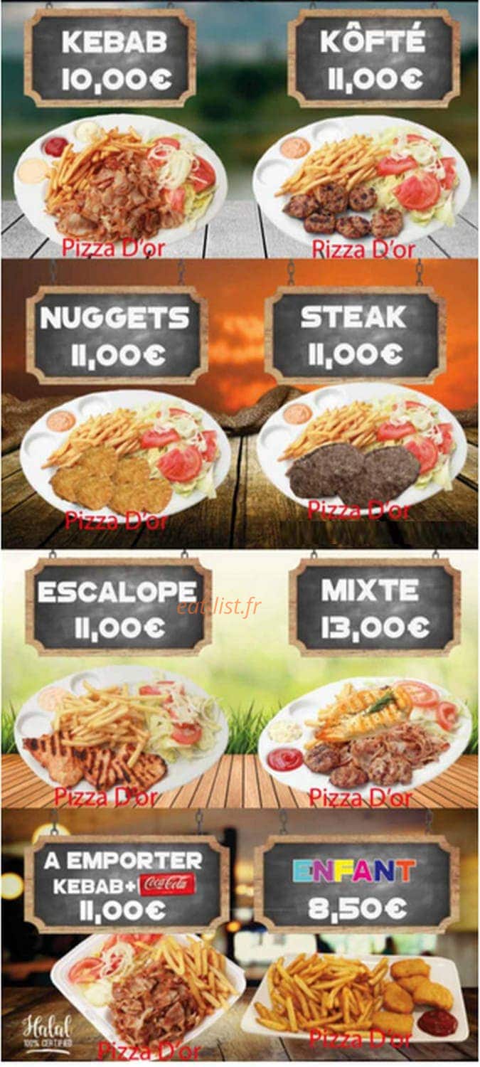Pizza Kebab d'Or — carte page 2