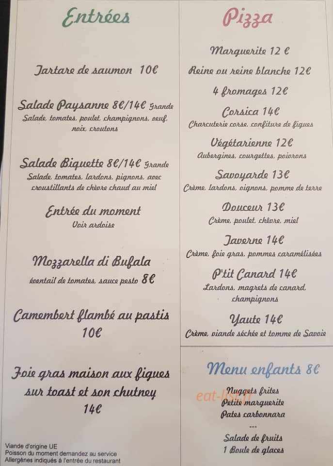 La Taverne de Saint-Germain — carte page 1
