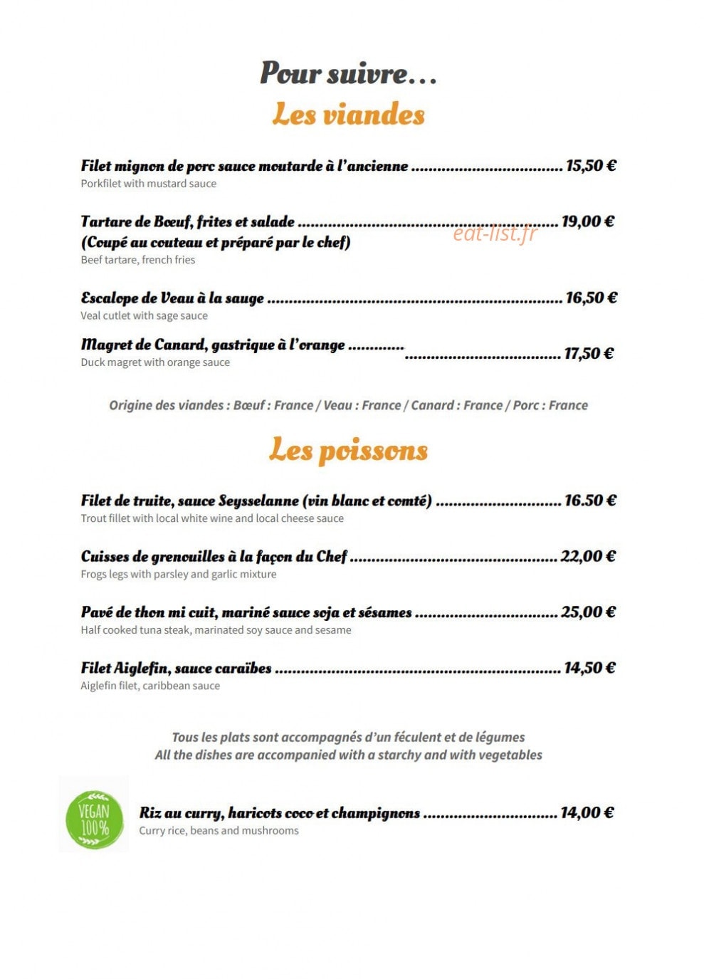 Au Fil de l'Eau — carte page 2