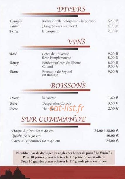 Le Venise — carte page 2