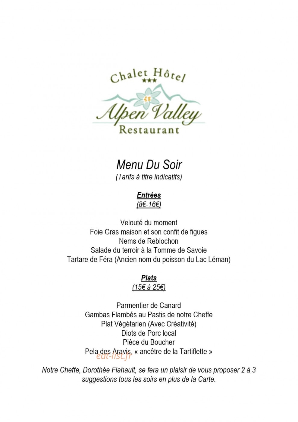 Alpen Valley — carte page 2