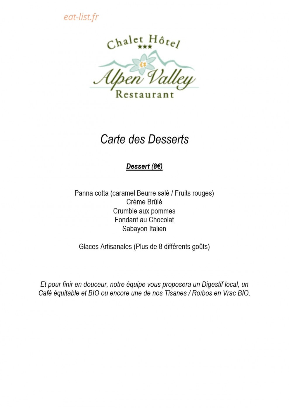 Alpen Valley — carte page 3