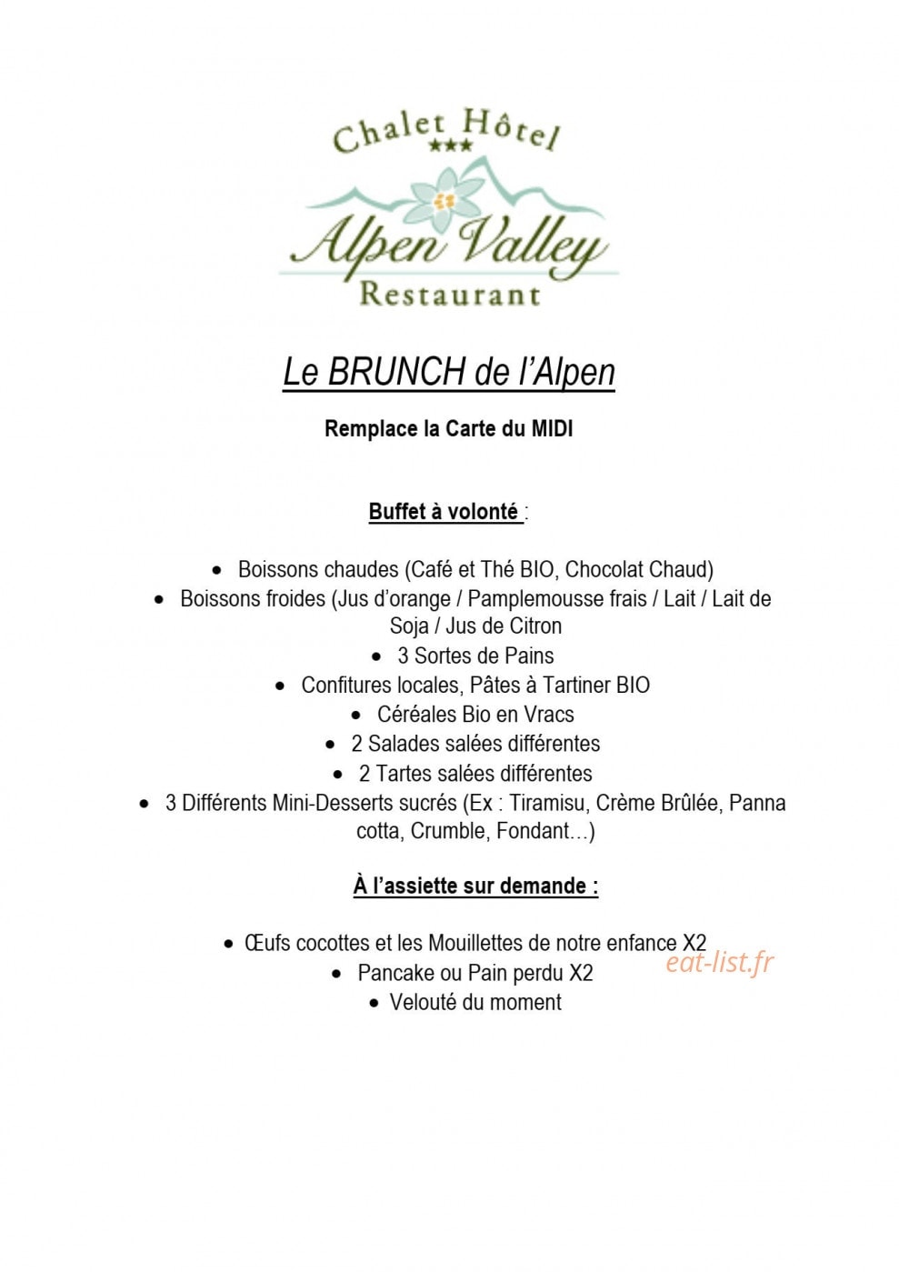 Alpen Valley — carte page 4