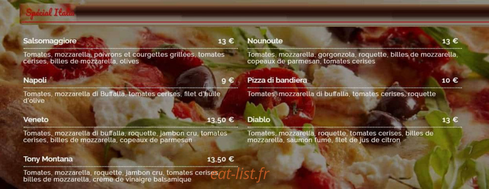 Passion Pizza — carte page 5