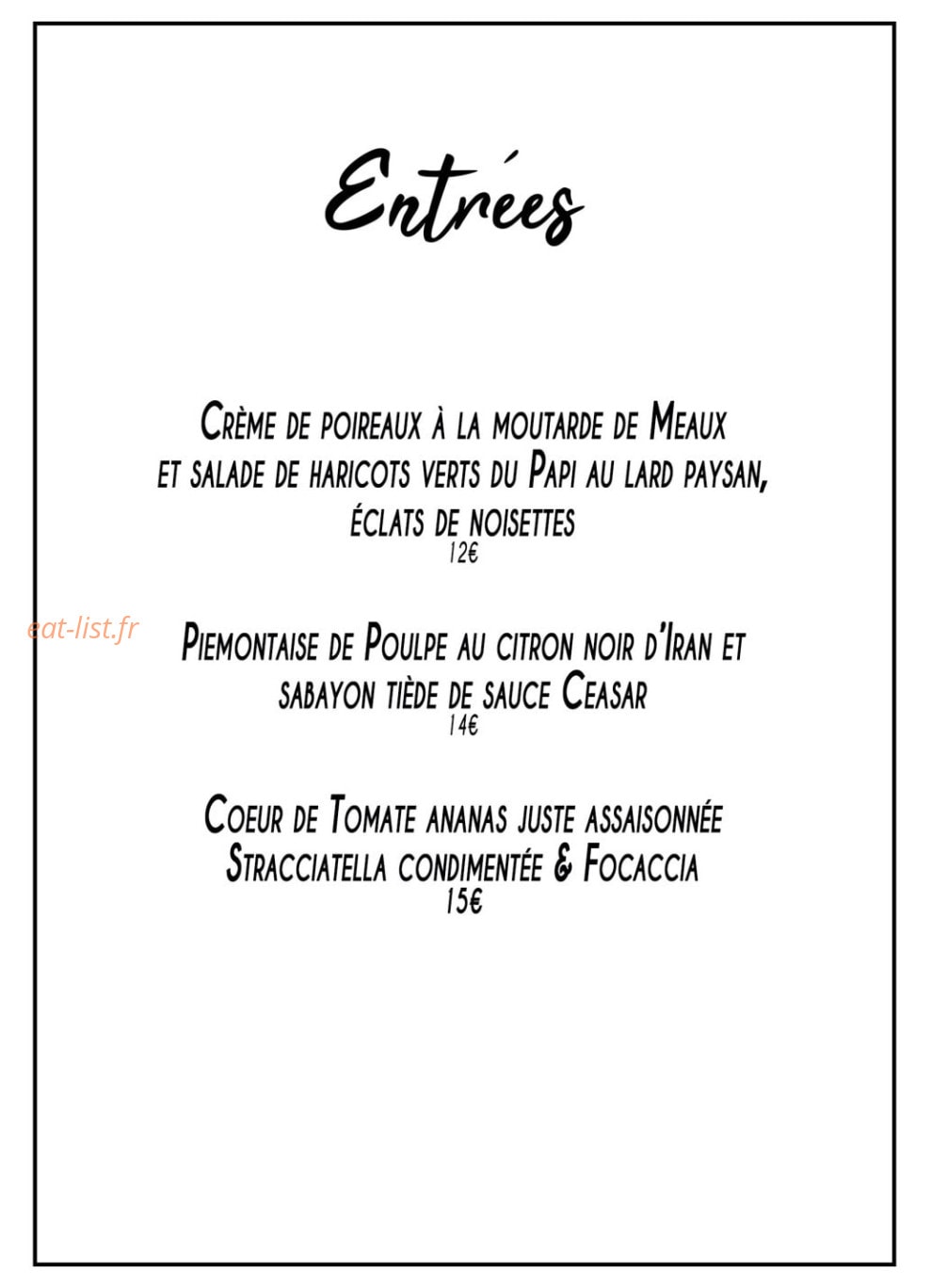 Signature — carte page 1