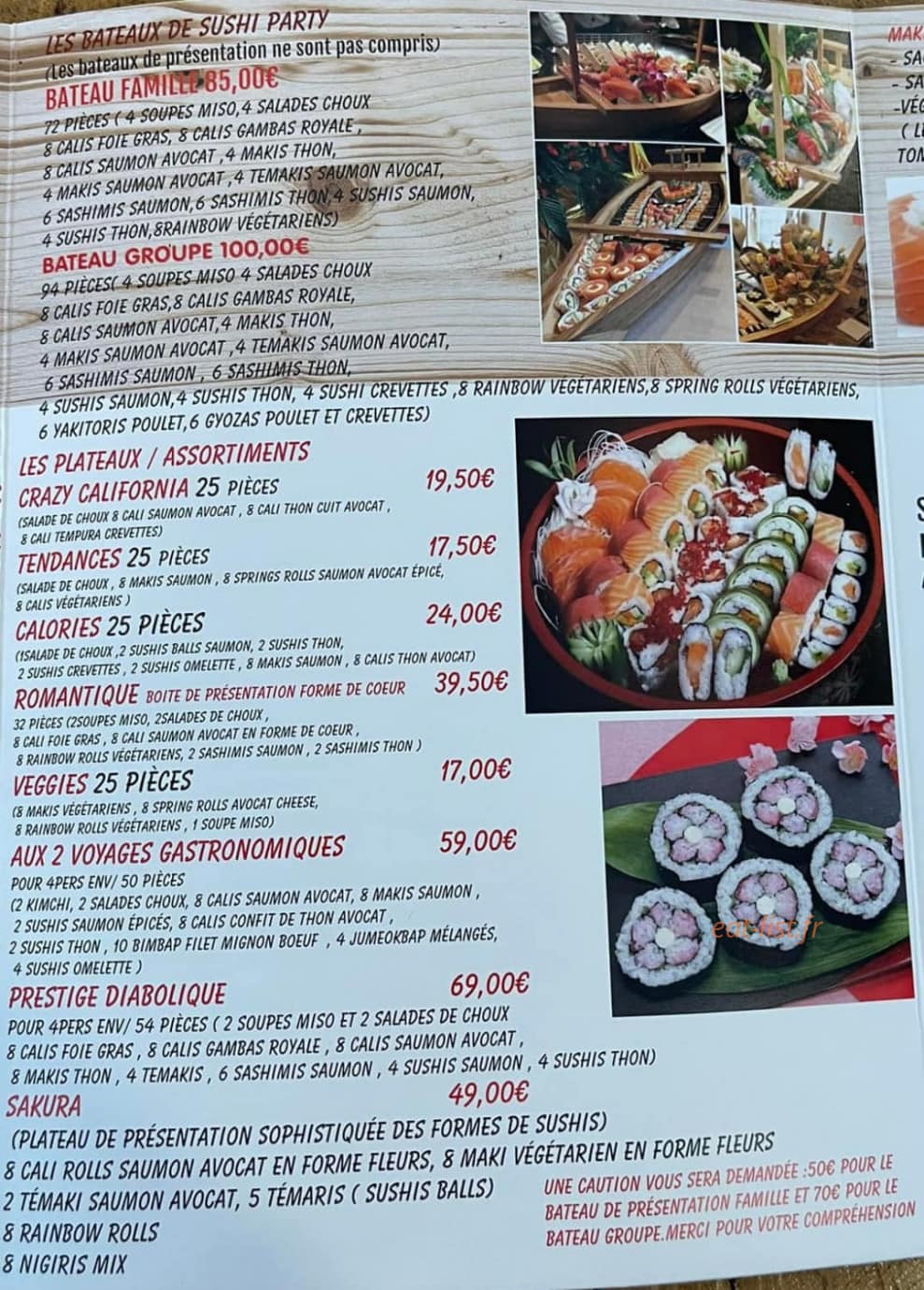 Sushi Kimchi — carte page 3