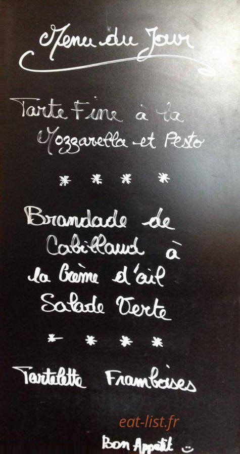 Carte et menu de Brasserie Le Parc à Annecy le Vieux — Un exemple de menu du jour