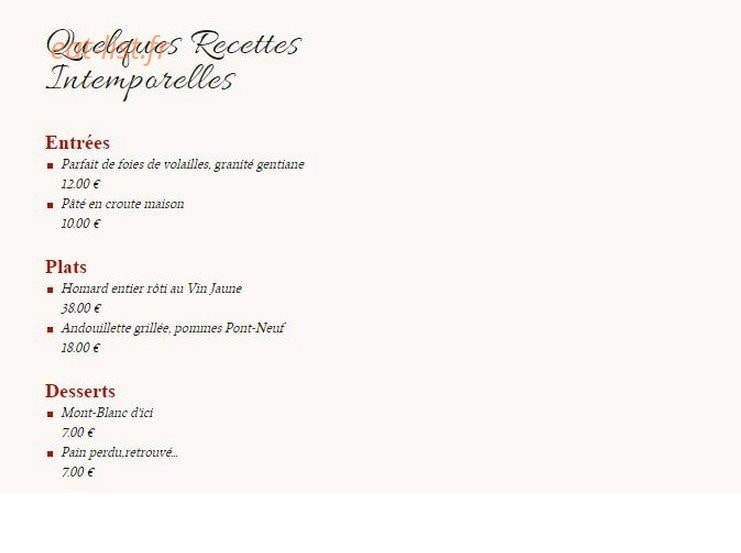 Café Brunet — carte page 2