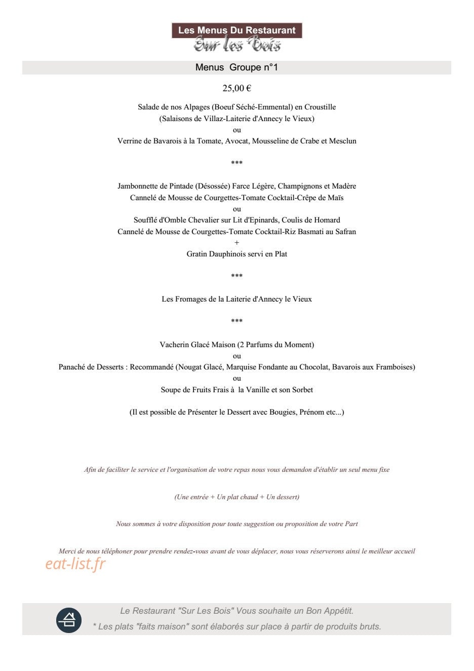 Sur Les Bois — carte page 10
