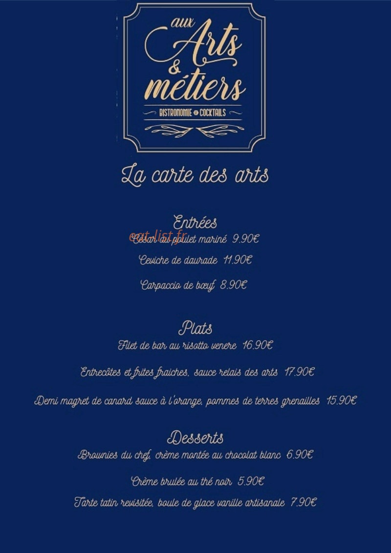 Aux Arts et Metiers — carte page 3