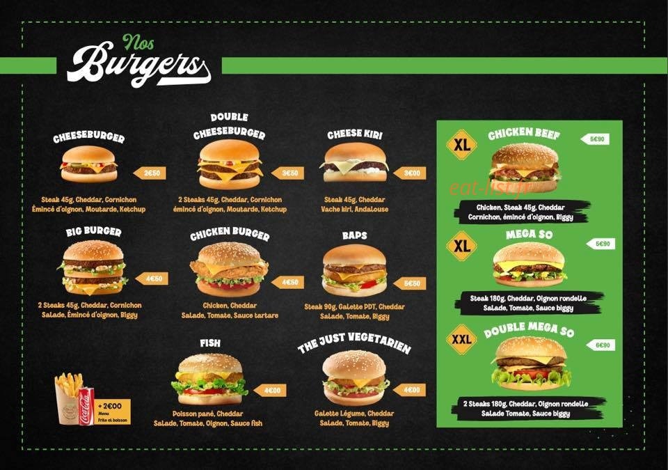 So Eat — carte page 3