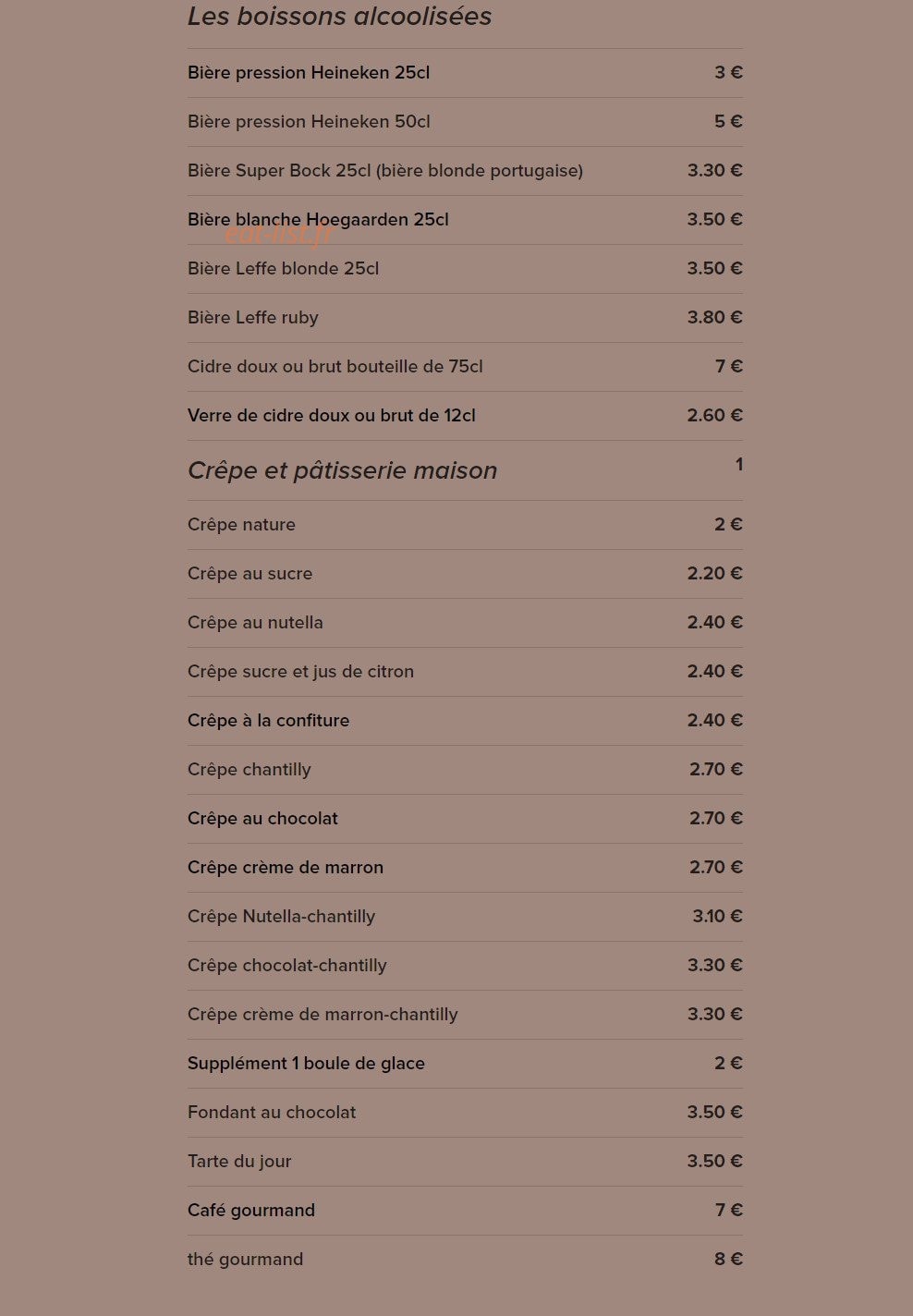 L'envie Gourmande — carte page 7