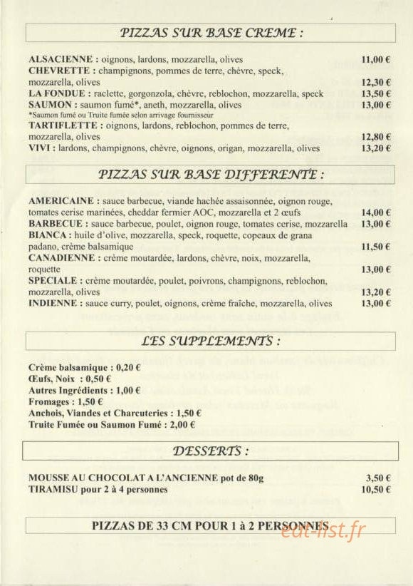 Le Prado pizz — carte page 2