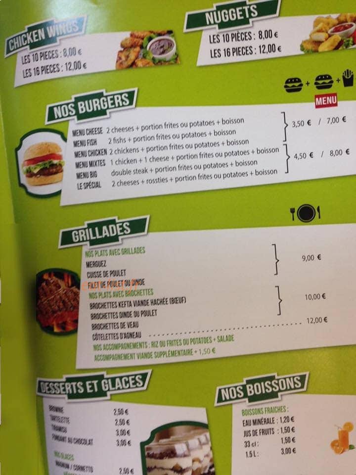 Street food — carte page 2