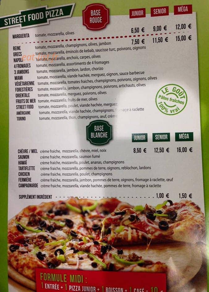 Street food — carte page 3