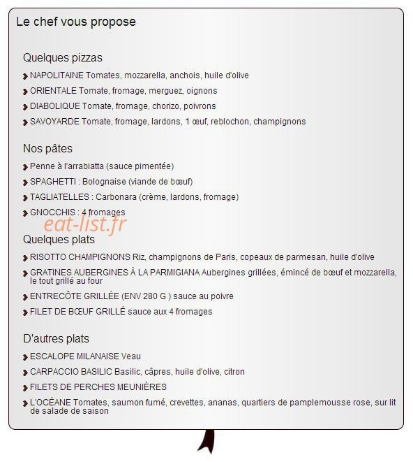 La Strada — carte page 1