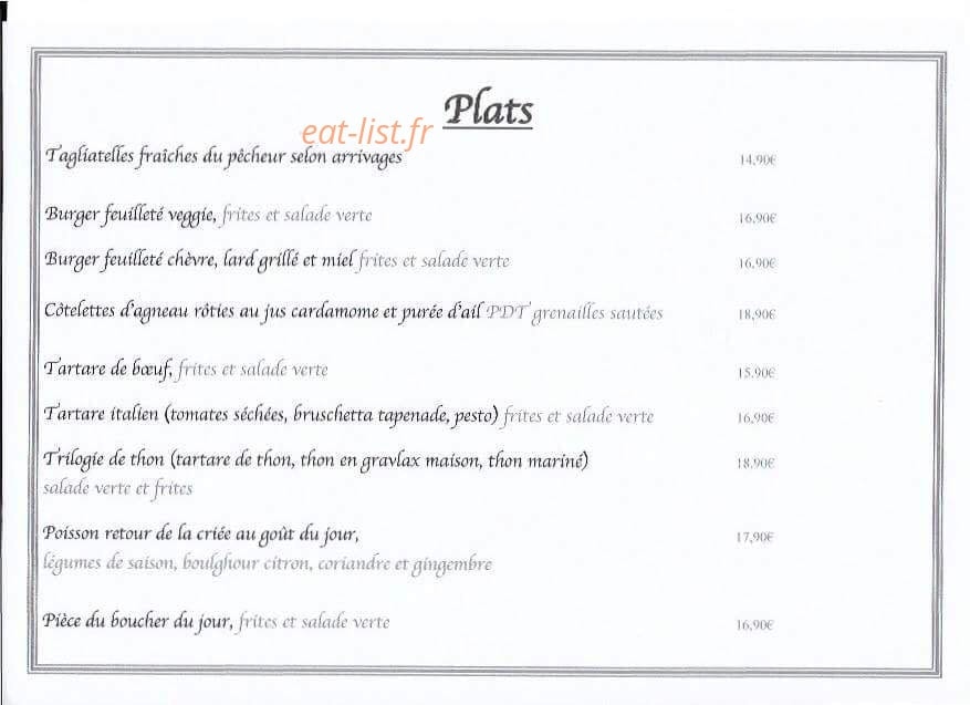 Le Saint Georges — carte page 2